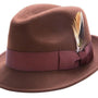 Luxifyer Collection: Montique Men's Brown Pinch Crushable Litefelt Snap Brim Hat