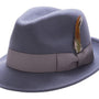 Luxifyer Collection: Men's Grey Pinch Crushable Litefelt Snap Brim Hat