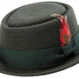 Prestique Collection: Men's Hunter Soft Rabbit Wool Snap Brim Pork Pie Teardrop Dent Hat
