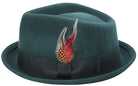 hunter green bogart wool felt hat front view