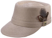 Eleganza Collection: Men's Braided Solid Color Legionnaire Hat - Beige