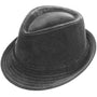 Montique Black Fedora Men's Velvet Stingy Brim Hat H16