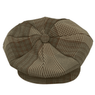 Montique Glen Plaid Newsboy Cap in Bronze - H29 - Suits & More