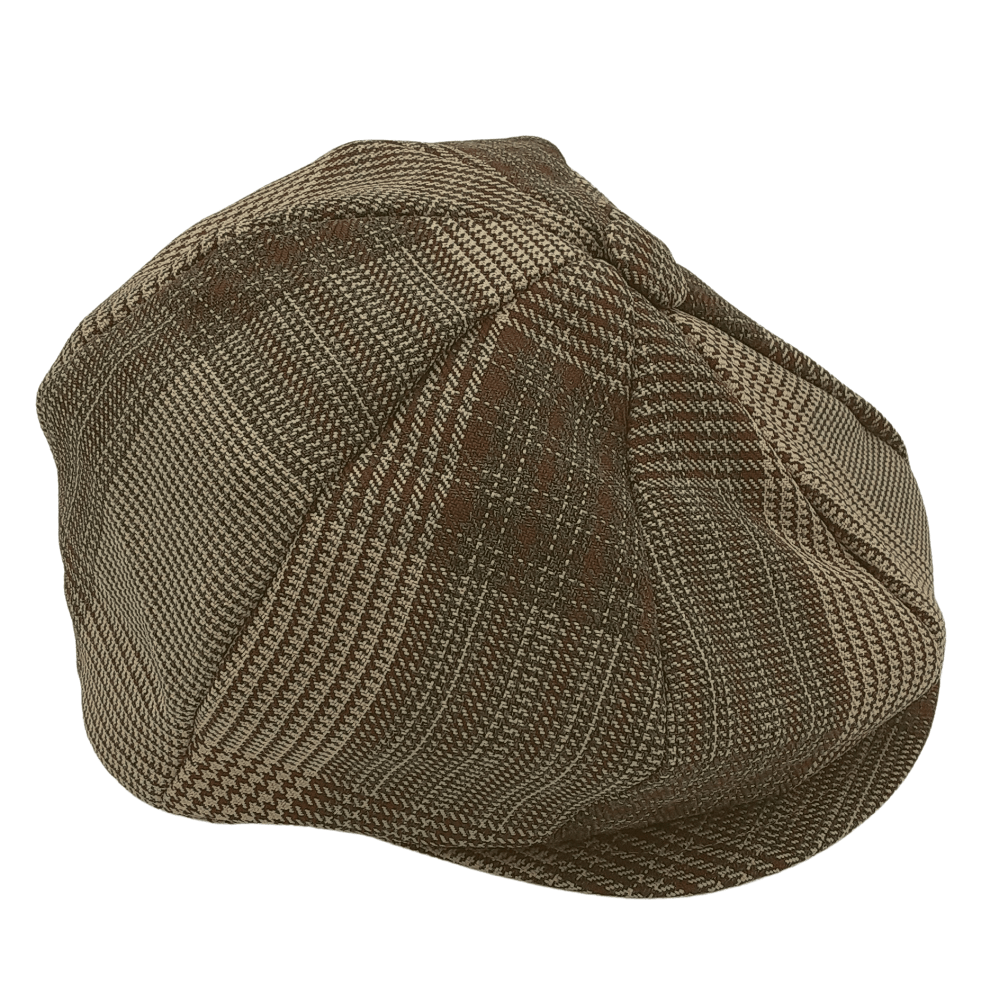 Montique Glen Plaid Newsboy Cap in Bronze - H29 - Suits & More