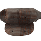 Montique Glen Plaid Newsboy Cap in Brown - H29 - Suits & More