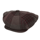 Montique Glen Plaid Newsboy Cap in Wine - H29