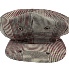 Montique Glen Plaid Newsboy Cap in Wine - H29 - Suits & More