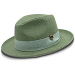 Aurorify Collection: Apple Braided Wide Brim Pinch Fedora Matching Grosgrain Ribbon Hat