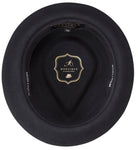 Montique Men's Black Bogart Stingy Brim Fine Wool Felt Teardrop Dent Hat H-54 - Suits & More
