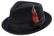 Neatify Collection: Men's Black Bogart Stingy Brim Fine Wool Felt Teardrop Dent Hat