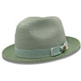Rubique Collection: Men's Braided Two Tone Stingy Brim Pinch Fedora Hat in Apple