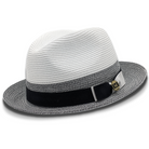 Brim Pinch Fedora Hat in Black H69