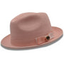Innovique Collection: Peach White Bottom Braided Stingy Brim Pinch Fedora Hat