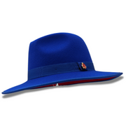 Modernique Collection: Montique Royal 3 1/8" Brim Red Bottom Wool Felt Dress Hat