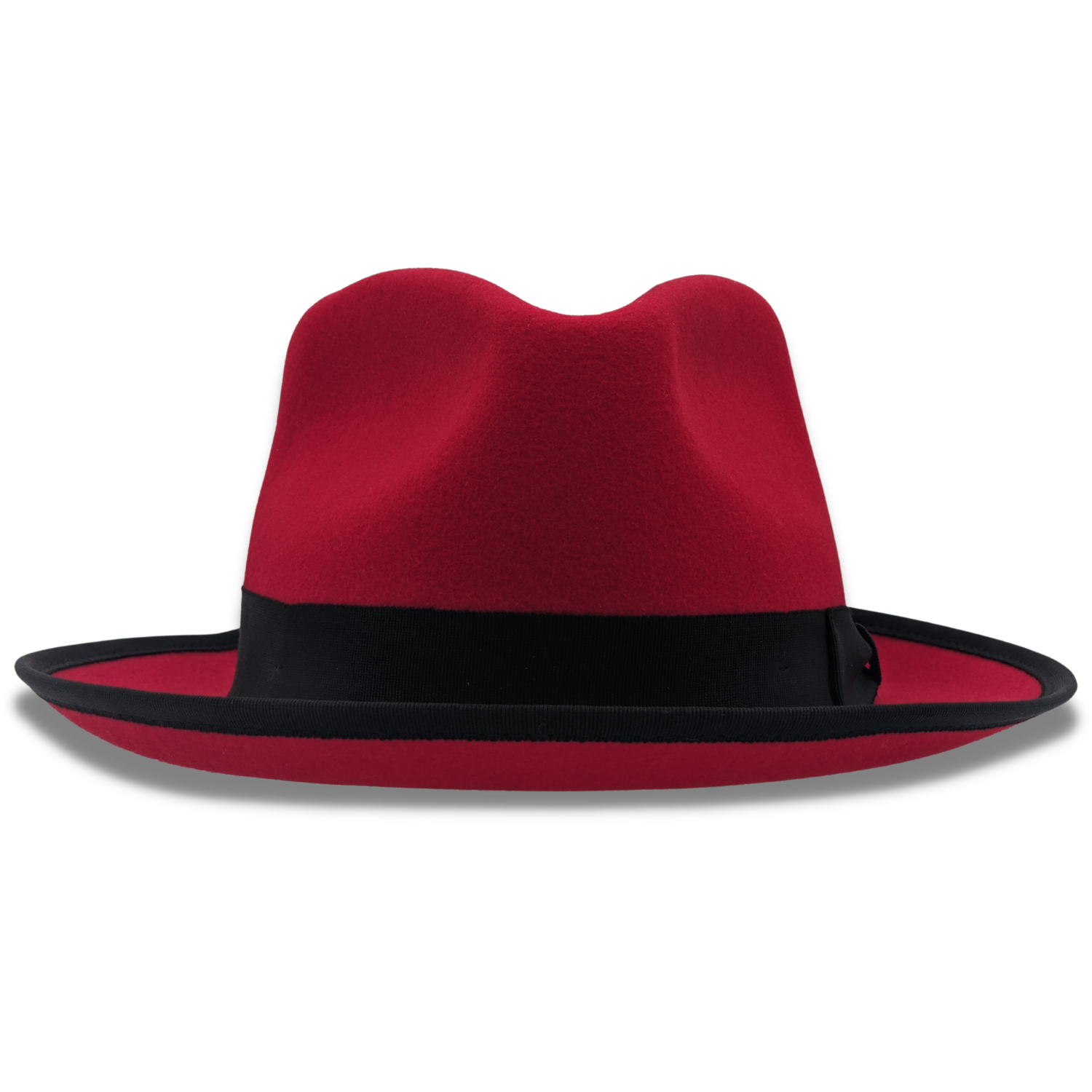 Montique Red 2 1/2 Inch Wide Brim Wool Felt Hat H83 Suits & More