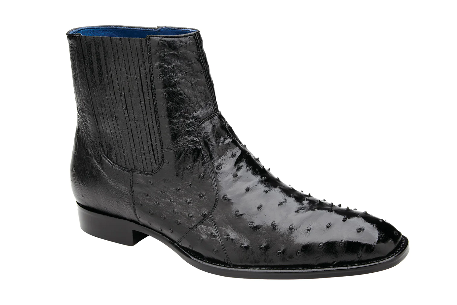 Belvedere Genuine Ostrich Quill Chelsea Boot
