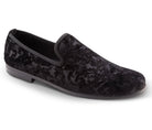 Men's Fashion Loafers Slip-On Shoes Paisley Design in Black - S83 - Suits & More