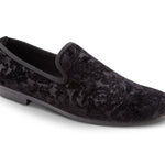 Montique OG Men's Fashion Loafers Slip-On Shoes Paisley Design in Black - FINAL SALE