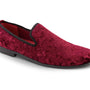 Men's Fashion Loafers Slip-On Shoes Paisley Design in Wine - S83