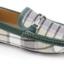 Montique Olive Men's Horsebit Plaid Fashion Loafers S1728