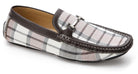 Montique Taupe Men's Horsebit Plaid Fashion Loafers S1728 - Suits & More