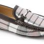 Montique Taupe Men's Horsebit Plaid Fashion Loafers S1728