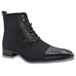 Montique Black Lace Up Fashion Boots Shoes S2290