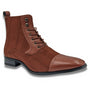 Montique Cognac Lace Up Fashion Boots Shoes S2290