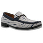 Montique Vertical Pattern Navy Loafer Shoes S2303