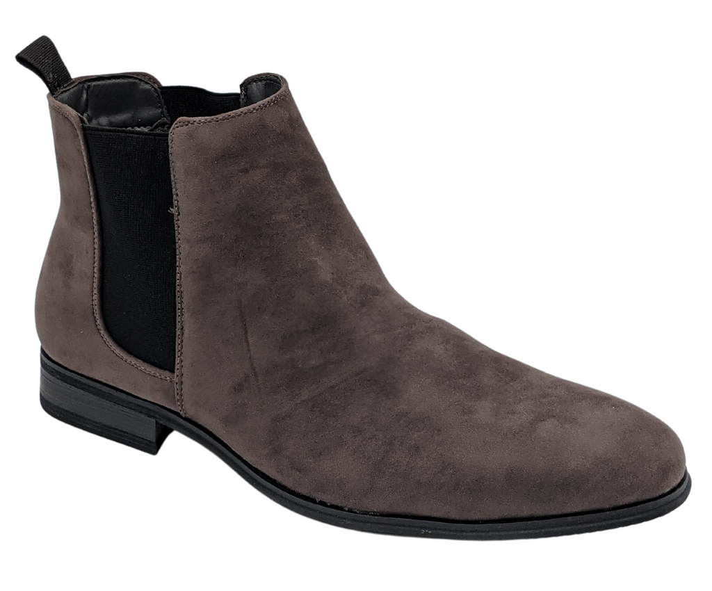 Montique Solid Grey Slip On Fashion Chelsea Boots