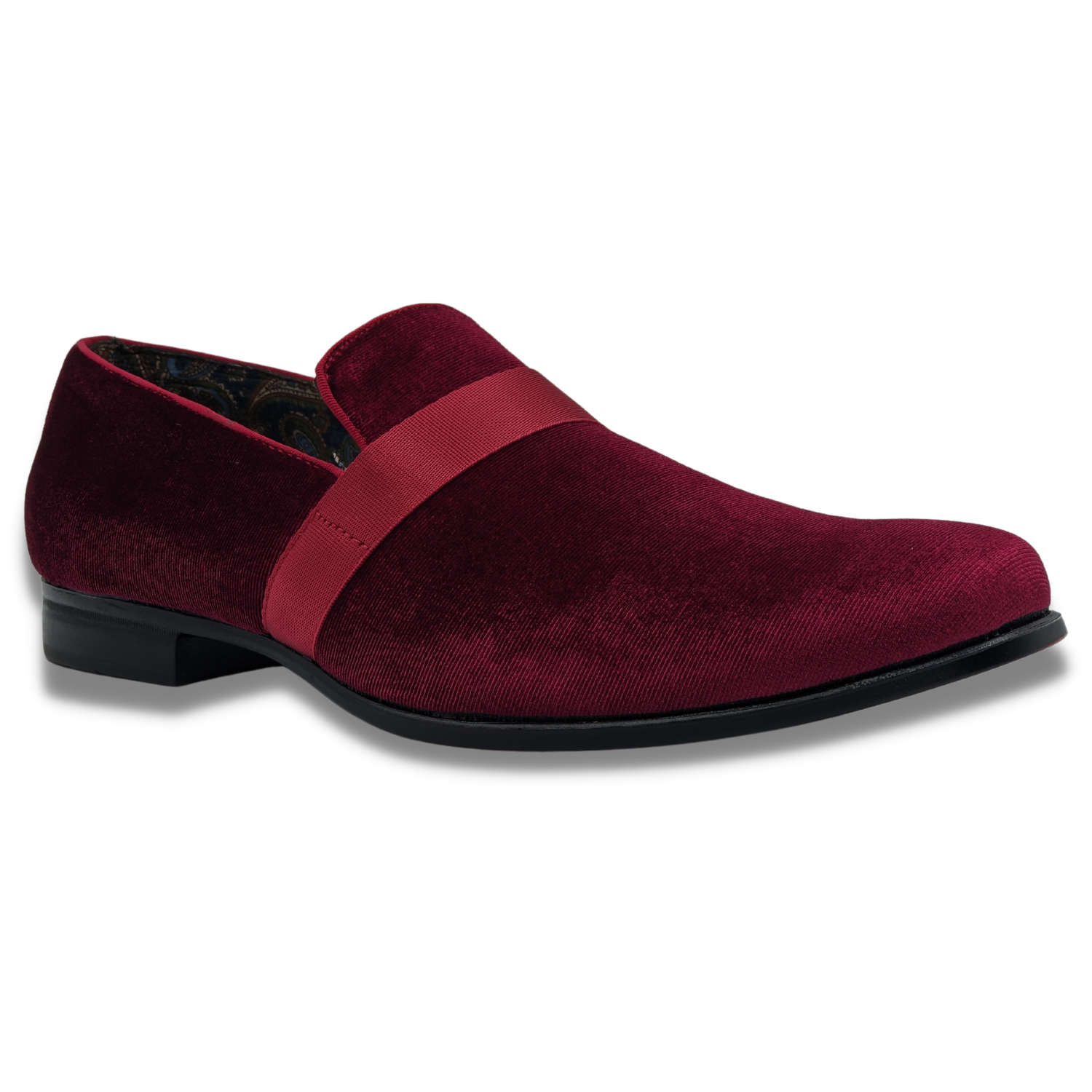 Burgundy 2025 velvet shoes