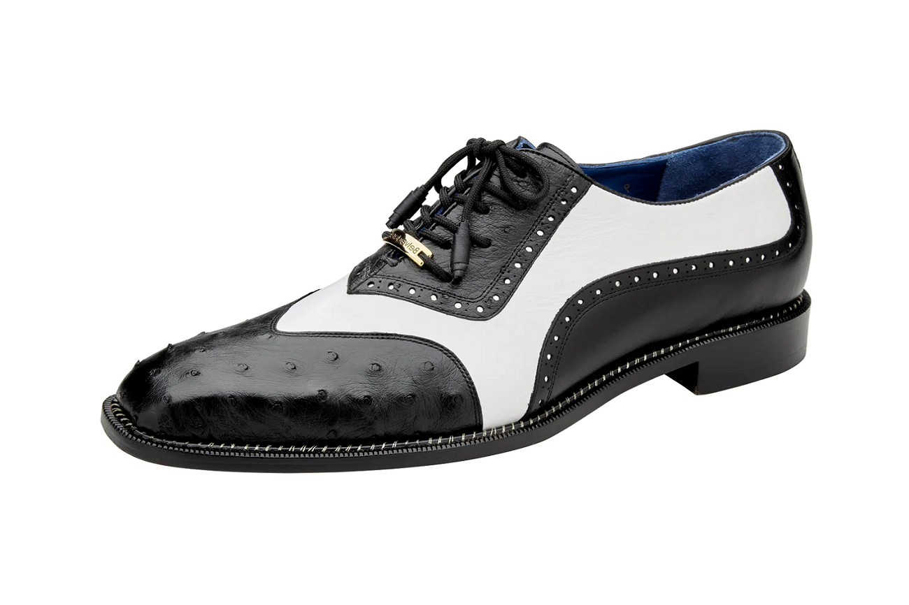 Mens black and 2025 white saddle shoes
