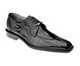 Belvedere Men's Genuine Ostrich Leg Dress Shoes in Black - Siena