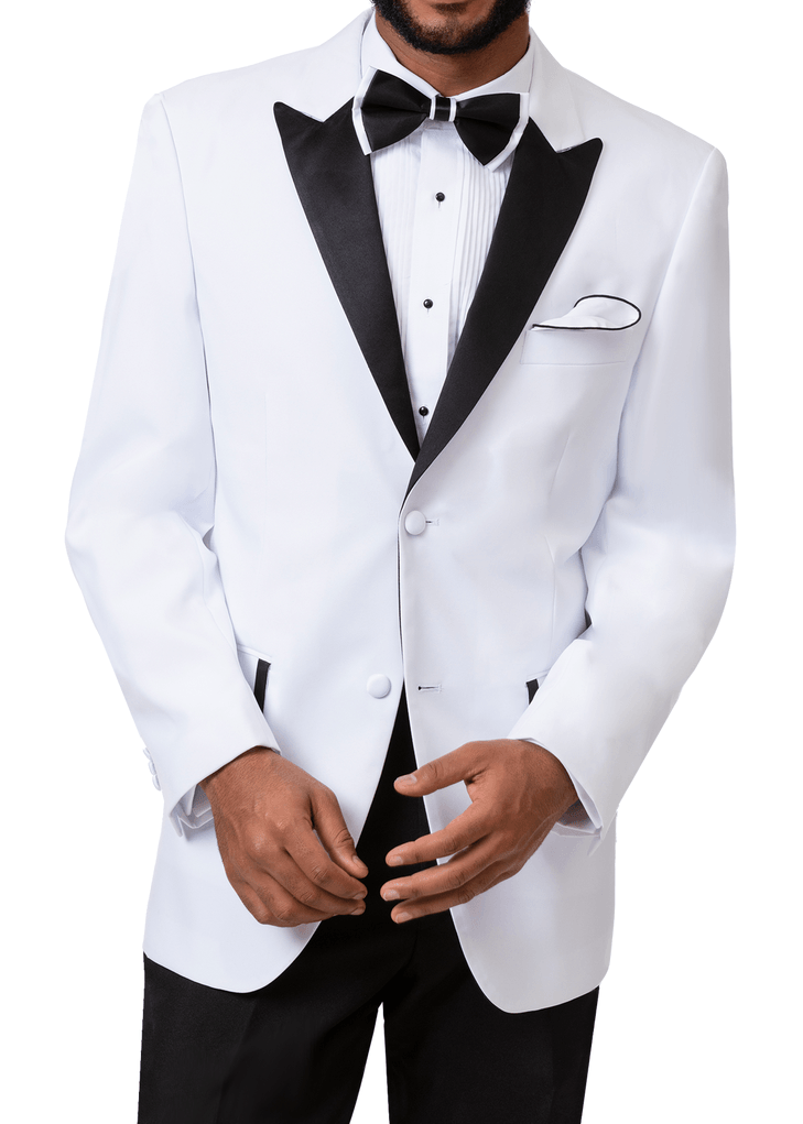 White Two Button Classic Regular Fit Tuxedo TUX109 - Suits & More