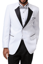 White Two Button Classic Long Fit Tuxedo TUX112 - Suits & More