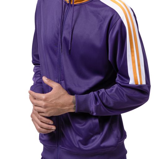 Purple and 2025 gold tracksuit